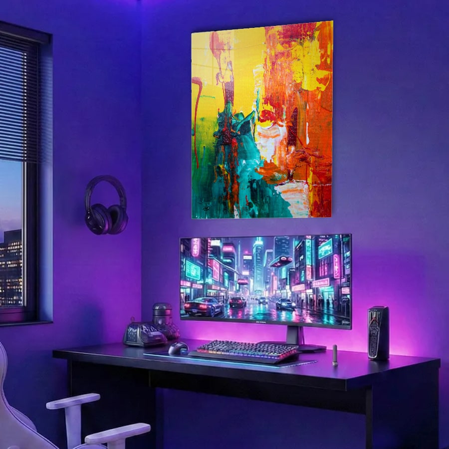 Gaming desk RGB (portrait)